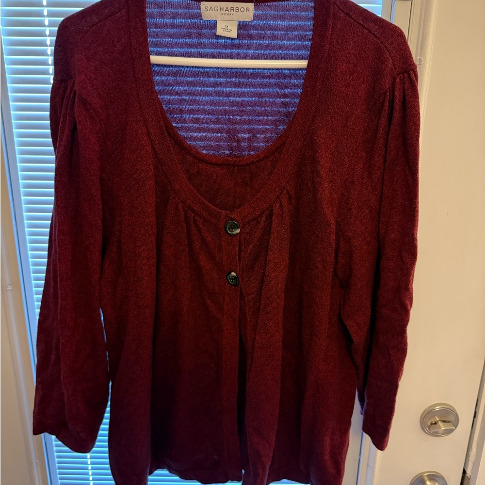 Sag Harbor Burgundy Blouse